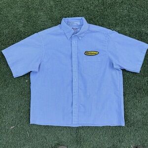 Gemini Automotive Blue Striped Button Up Mechanic Workwear
